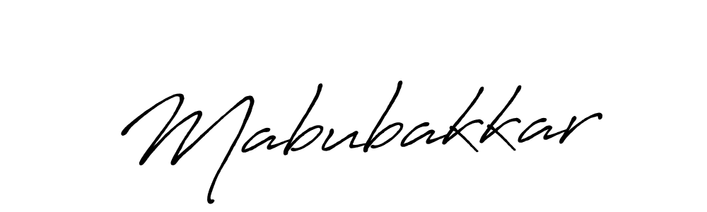 Mabubakkar stylish signature style. Best Handwritten Sign (Antro_Vectra_Bolder) for my name. Handwritten Signature Collection Ideas for my name Mabubakkar. Mabubakkar signature style 7 images and pictures png