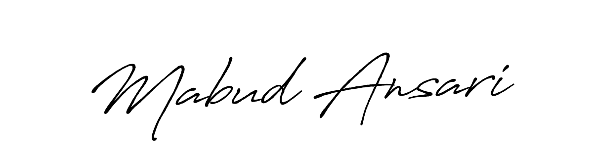 Make a beautiful signature design for name Mabud Ansari. Use this online signature maker to create a handwritten signature for free. Mabud Ansari signature style 7 images and pictures png