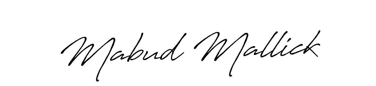 Mabud Mallick stylish signature style. Best Handwritten Sign (Antro_Vectra_Bolder) for my name. Handwritten Signature Collection Ideas for my name Mabud Mallick. Mabud Mallick signature style 7 images and pictures png