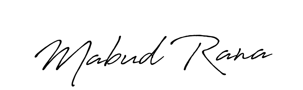 Use a signature maker to create a handwritten signature online. With this signature software, you can design (Antro_Vectra_Bolder) your own signature for name Mabud Rana. Mabud Rana signature style 7 images and pictures png