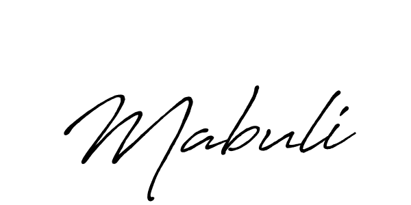 Create a beautiful signature design for name Mabuli. With this signature (Antro_Vectra_Bolder) fonts, you can make a handwritten signature for free. Mabuli signature style 7 images and pictures png