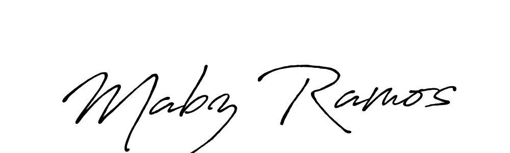 Design your own signature with our free online signature maker. With this signature software, you can create a handwritten (Antro_Vectra_Bolder) signature for name Mabz Ramos. Mabz Ramos signature style 7 images and pictures png