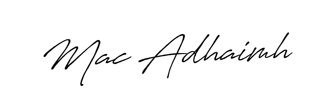 Use a signature maker to create a handwritten signature online. With this signature software, you can design (Antro_Vectra_Bolder) your own signature for name Mac Adhaimh. Mac Adhaimh signature style 7 images and pictures png