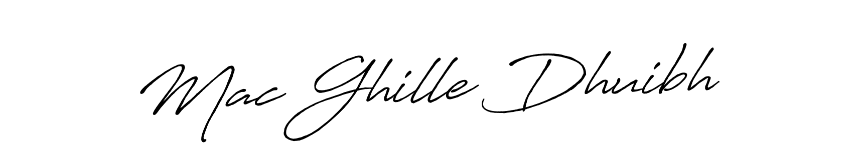 How to make Mac Ghille Dhuibh name signature. Use Antro_Vectra_Bolder style for creating short signs online. This is the latest handwritten sign. Mac Ghille Dhuibh signature style 7 images and pictures png