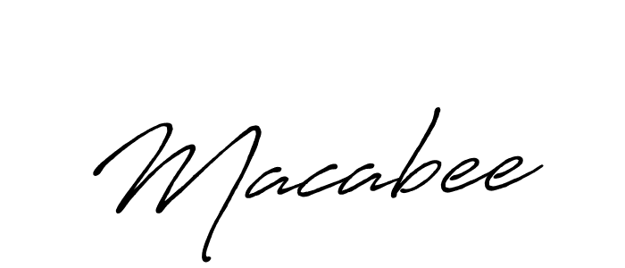 How to make Macabee name signature. Use Antro_Vectra_Bolder style for creating short signs online. This is the latest handwritten sign. Macabee signature style 7 images and pictures png