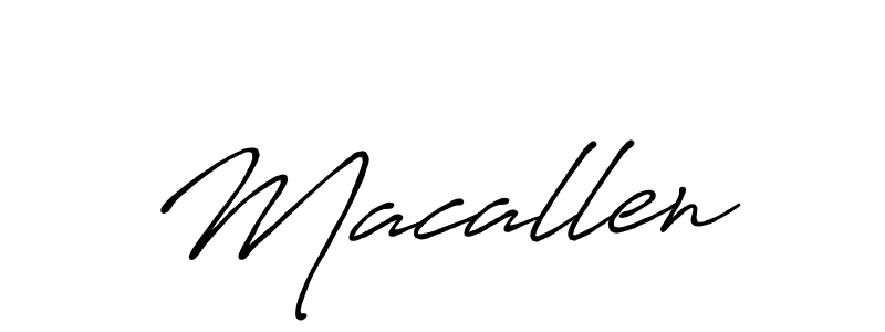 Create a beautiful signature design for name Macallen. With this signature (Antro_Vectra_Bolder) fonts, you can make a handwritten signature for free. Macallen signature style 7 images and pictures png