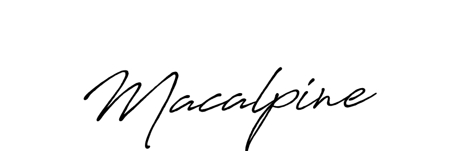 Make a beautiful signature design for name Macalpine. With this signature (Antro_Vectra_Bolder) style, you can create a handwritten signature for free. Macalpine signature style 7 images and pictures png