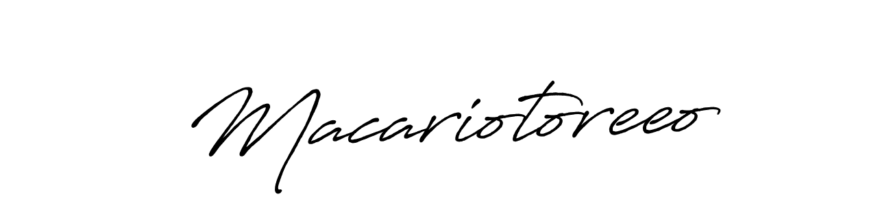 How to make Macariotoreeo name signature. Use Antro_Vectra_Bolder style for creating short signs online. This is the latest handwritten sign. Macariotoreeo signature style 7 images and pictures png