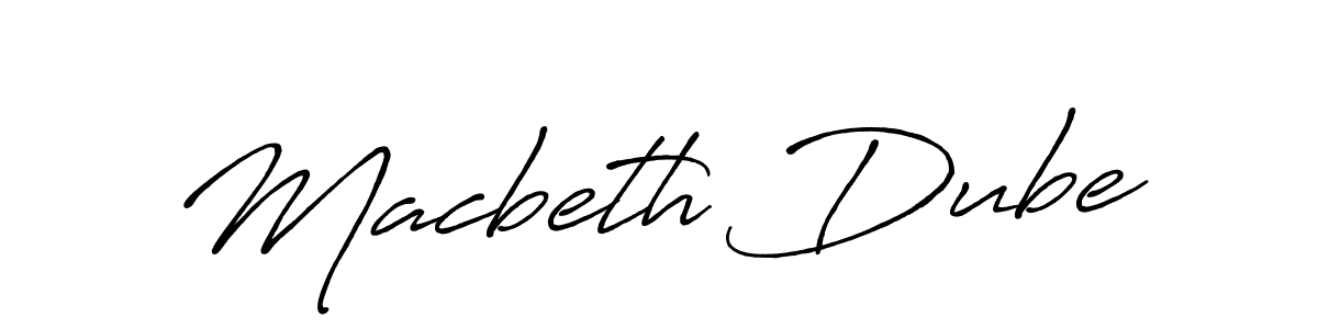 Make a beautiful signature design for name Macbeth Dube. With this signature (Antro_Vectra_Bolder) style, you can create a handwritten signature for free. Macbeth Dube signature style 7 images and pictures png