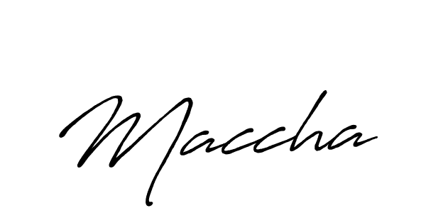 Also we have Maccha name is the best signature style. Create professional handwritten signature collection using Antro_Vectra_Bolder autograph style. Maccha signature style 7 images and pictures png