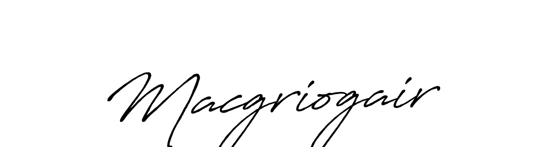 How to make Macgriogair name signature. Use Antro_Vectra_Bolder style for creating short signs online. This is the latest handwritten sign. Macgriogair signature style 7 images and pictures png