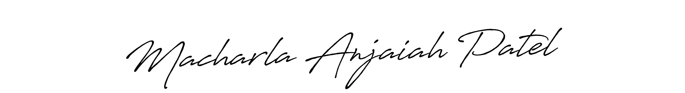 How to make Macharla Anjaiah Patel name signature. Use Antro_Vectra_Bolder style for creating short signs online. This is the latest handwritten sign. Macharla Anjaiah Patel signature style 7 images and pictures png