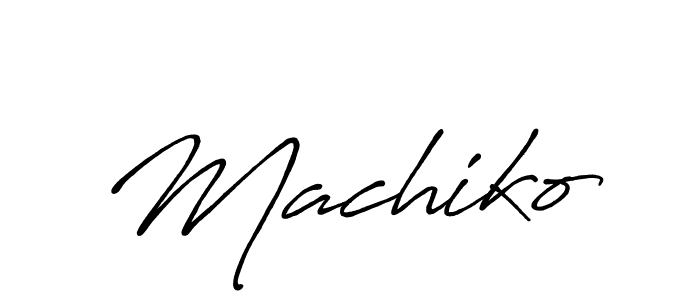 Also You can easily find your signature by using the search form. We will create Machiko name handwritten signature images for you free of cost using Antro_Vectra_Bolder sign style. Machiko signature style 7 images and pictures png