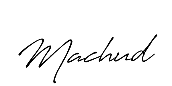 How to make Machud name signature. Use Antro_Vectra_Bolder style for creating short signs online. This is the latest handwritten sign. Machud signature style 7 images and pictures png