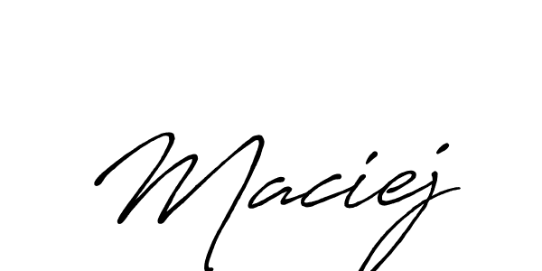 How to make Maciej signature? Antro_Vectra_Bolder is a professional autograph style. Create handwritten signature for Maciej name. Maciej signature style 7 images and pictures png