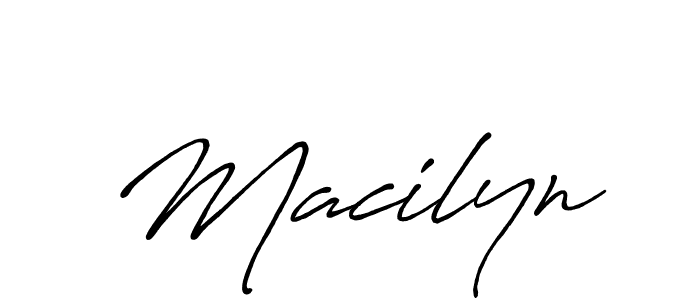 Also we have Macilyn name is the best signature style. Create professional handwritten signature collection using Antro_Vectra_Bolder autograph style. Macilyn signature style 7 images and pictures png