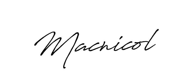 Use a signature maker to create a handwritten signature online. With this signature software, you can design (Antro_Vectra_Bolder) your own signature for name Macnicol. Macnicol signature style 7 images and pictures png