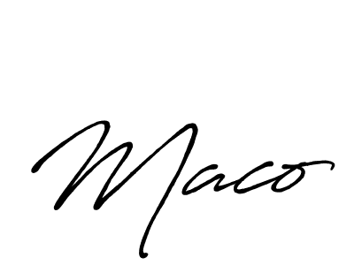 Antro_Vectra_Bolder is a professional signature style that is perfect for those who want to add a touch of class to their signature. It is also a great choice for those who want to make their signature more unique. Get Maco name to fancy signature for free. Maco signature style 7 images and pictures png