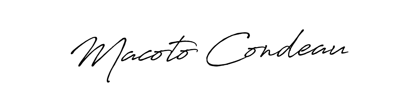 Once you've used our free online signature maker to create your best signature Antro_Vectra_Bolder style, it's time to enjoy all of the benefits that Macoto Condeau name signing documents. Macoto Condeau signature style 7 images and pictures png