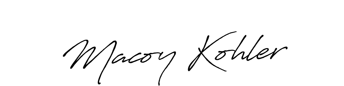 This is the best signature style for the Macoy Kohler name. Also you like these signature font (Antro_Vectra_Bolder). Mix name signature. Macoy Kohler signature style 7 images and pictures png