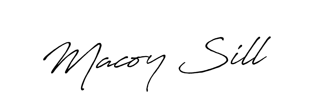 The best way (Antro_Vectra_Bolder) to make a short signature is to pick only two or three words in your name. The name Macoy Sill include a total of six letters. For converting this name. Macoy Sill signature style 7 images and pictures png