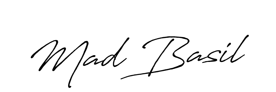 Use a signature maker to create a handwritten signature online. With this signature software, you can design (Antro_Vectra_Bolder) your own signature for name Mad Basil. Mad Basil signature style 7 images and pictures png