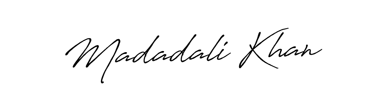 You should practise on your own different ways (Antro_Vectra_Bolder) to write your name (Madadali Khan) in signature. don't let someone else do it for you. Madadali Khan signature style 7 images and pictures png