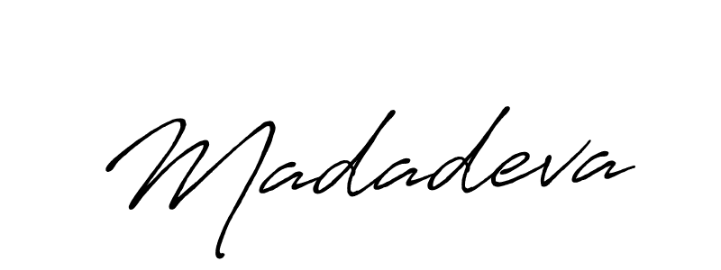 Madadeva stylish signature style. Best Handwritten Sign (Antro_Vectra_Bolder) for my name. Handwritten Signature Collection Ideas for my name Madadeva. Madadeva signature style 7 images and pictures png