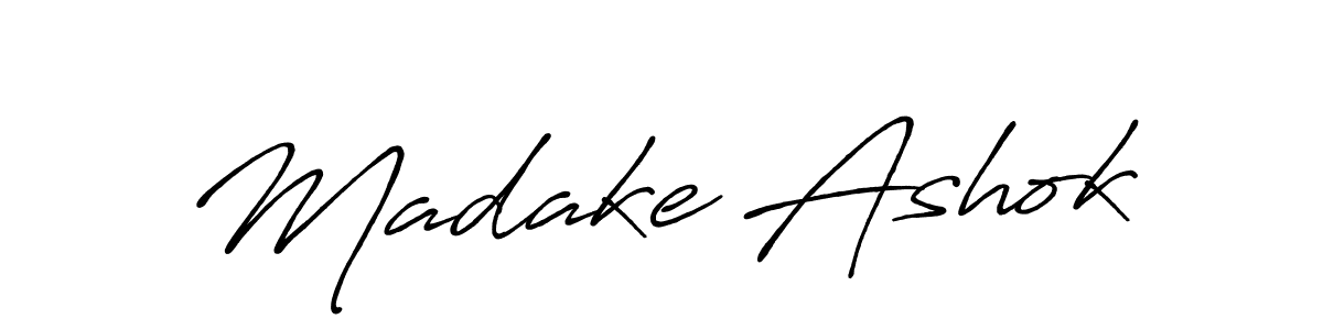Also we have Madake Ashok name is the best signature style. Create professional handwritten signature collection using Antro_Vectra_Bolder autograph style. Madake Ashok signature style 7 images and pictures png