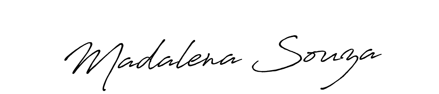 The best way (Antro_Vectra_Bolder) to make a short signature is to pick only two or three words in your name. The name Madalena Souza include a total of six letters. For converting this name. Madalena Souza signature style 7 images and pictures png