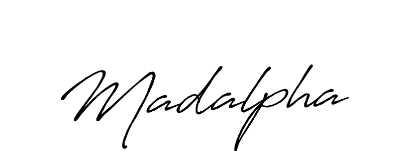 Make a beautiful signature design for name Madalpha. With this signature (Antro_Vectra_Bolder) style, you can create a handwritten signature for free. Madalpha signature style 7 images and pictures png