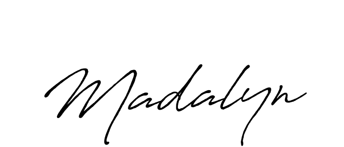 Madalyn stylish signature style. Best Handwritten Sign (Antro_Vectra_Bolder) for my name. Handwritten Signature Collection Ideas for my name Madalyn. Madalyn signature style 7 images and pictures png