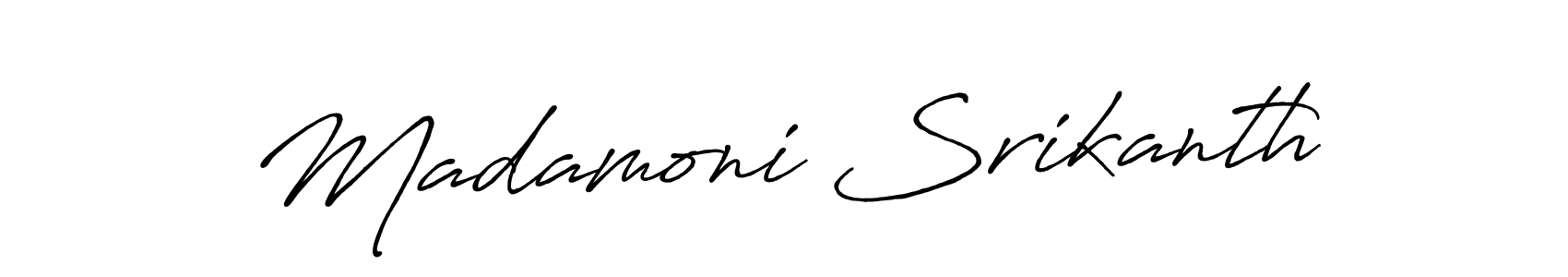 Make a beautiful signature design for name Madamoni Srikanth. Use this online signature maker to create a handwritten signature for free. Madamoni Srikanth signature style 7 images and pictures png