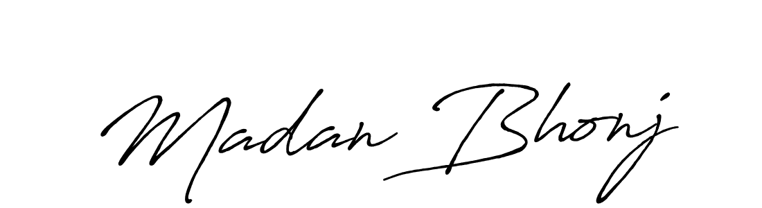 Also we have Madan Bhonj name is the best signature style. Create professional handwritten signature collection using Antro_Vectra_Bolder autograph style. Madan Bhonj signature style 7 images and pictures png