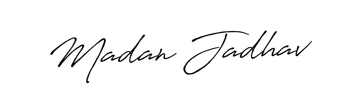Here are the top 10 professional signature styles for the name Madan Jadhav. These are the best autograph styles you can use for your name. Madan Jadhav signature style 7 images and pictures png