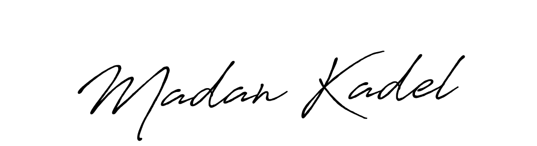 Also we have Madan Kadel name is the best signature style. Create professional handwritten signature collection using Antro_Vectra_Bolder autograph style. Madan Kadel signature style 7 images and pictures png