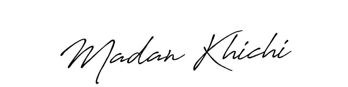 Make a beautiful signature design for name Madan Khichi. Use this online signature maker to create a handwritten signature for free. Madan Khichi signature style 7 images and pictures png