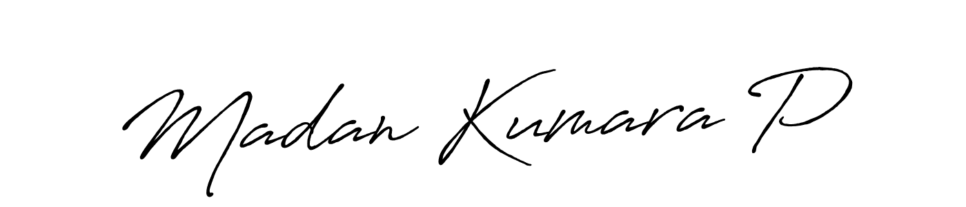 Make a beautiful signature design for name Madan Kumara P. Use this online signature maker to create a handwritten signature for free. Madan Kumara P signature style 7 images and pictures png