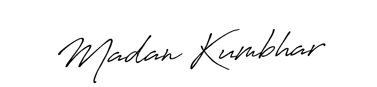 Also we have Madan Kumbhar name is the best signature style. Create professional handwritten signature collection using Antro_Vectra_Bolder autograph style. Madan Kumbhar signature style 7 images and pictures png