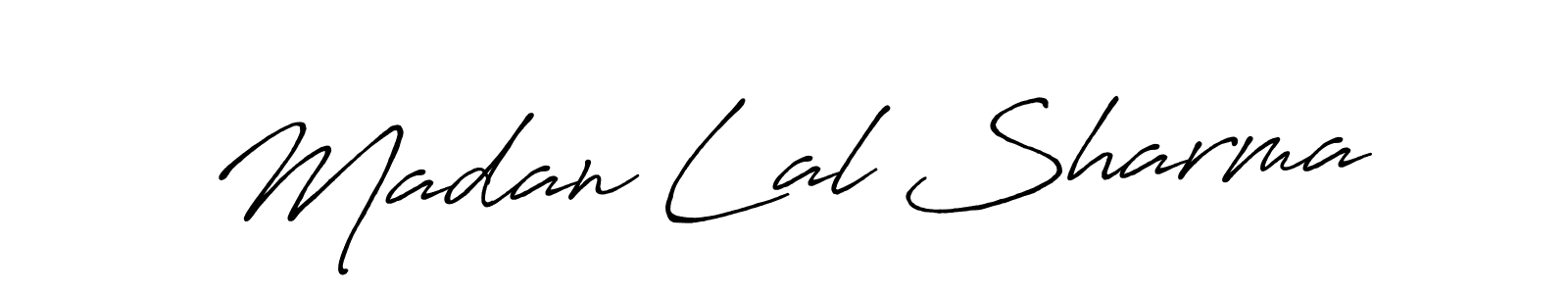 Create a beautiful signature design for name Madan Lal Sharma. With this signature (Antro_Vectra_Bolder) fonts, you can make a handwritten signature for free. Madan Lal Sharma signature style 7 images and pictures png
