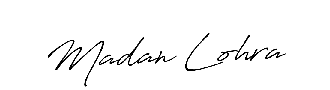 Make a beautiful signature design for name Madan Lohra. With this signature (Antro_Vectra_Bolder) style, you can create a handwritten signature for free. Madan Lohra signature style 7 images and pictures png