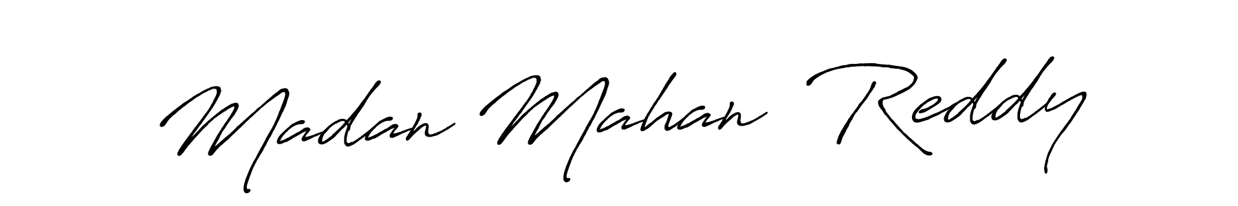 Make a beautiful signature design for name Madan Mahan  Reddy. With this signature (Antro_Vectra_Bolder) style, you can create a handwritten signature for free. Madan Mahan  Reddy signature style 7 images and pictures png