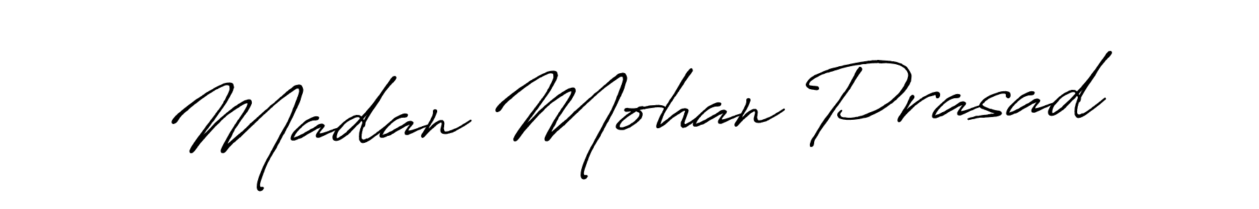 Make a beautiful signature design for name Madan Mohan Prasad. With this signature (Antro_Vectra_Bolder) style, you can create a handwritten signature for free. Madan Mohan Prasad signature style 7 images and pictures png