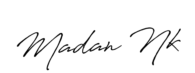 Make a beautiful signature design for name Madan Nk. Use this online signature maker to create a handwritten signature for free. Madan Nk signature style 7 images and pictures png