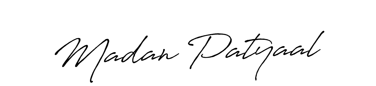 Design your own signature with our free online signature maker. With this signature software, you can create a handwritten (Antro_Vectra_Bolder) signature for name Madan Patyaal. Madan Patyaal signature style 7 images and pictures png