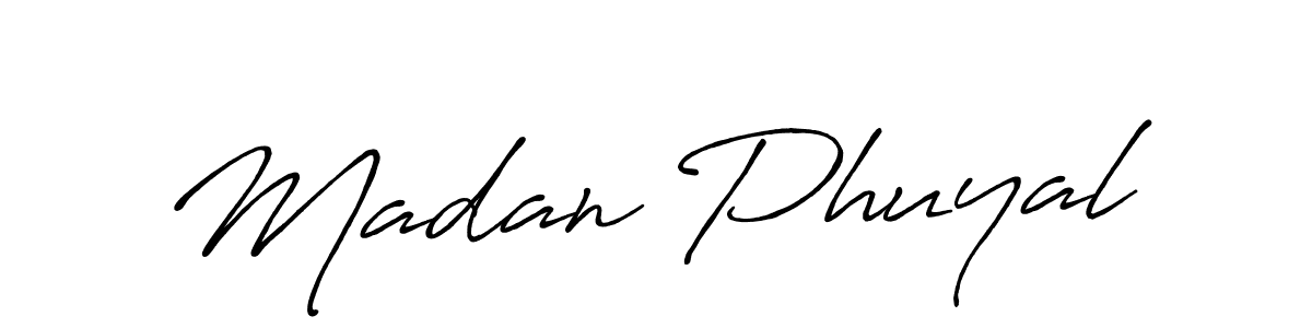 if you are searching for the best signature style for your name Madan Phuyal. so please give up your signature search. here we have designed multiple signature styles  using Antro_Vectra_Bolder. Madan Phuyal signature style 7 images and pictures png