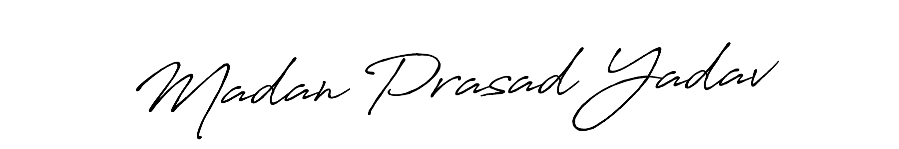 The best way (Antro_Vectra_Bolder) to make a short signature is to pick only two or three words in your name. The name Madan Prasad Yadav include a total of six letters. For converting this name. Madan Prasad Yadav signature style 7 images and pictures png