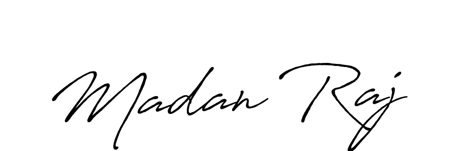 How to make Madan Raj name signature. Use Antro_Vectra_Bolder style for creating short signs online. This is the latest handwritten sign. Madan Raj signature style 7 images and pictures png