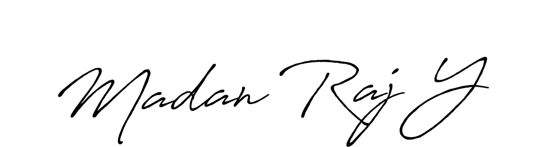 Similarly Antro_Vectra_Bolder is the best handwritten signature design. Signature creator online .You can use it as an online autograph creator for name Madan Raj Y. Madan Raj Y signature style 7 images and pictures png