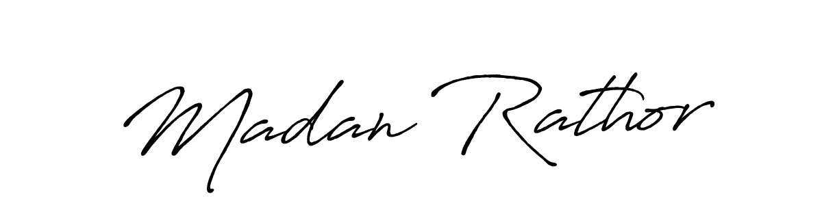 Make a beautiful signature design for name Madan Rathor. With this signature (Antro_Vectra_Bolder) style, you can create a handwritten signature for free. Madan Rathor signature style 7 images and pictures png